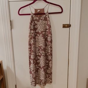 High Neck Lace Mini Dress